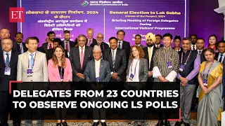 ECI chief Rajiv Kumar welcomes 75 foreign delegates from 23 countries to observe LS elections 2024