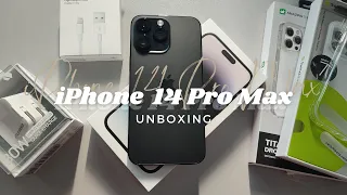 iPhone 14 Pro Max 🖤 Space Black [256GB]  | unboxing + customizing  and camera test