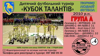 "КУБОК ТАЛАНТІВ" 2019. Діти 2010 р.н. Група А ч.4(4) - 7.12.2019