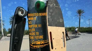 Boosted Board Mini X Vs Riptide in Barcelona. Vlog to the future