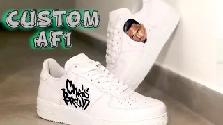 Custom CHRIS BROWN Air Force 1 !! 🖌👟