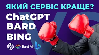 Google Bard vs ChatGPT vs Bing. Порівняння сервісів штучного інтелекту. Який AI сервіс краще?