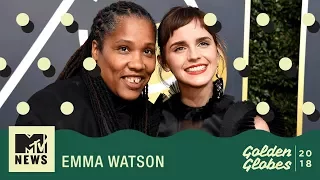 Emma Watson On #TimesUp and Jude Law As A Young Dumbledore | Golden Globes 2018