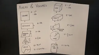 ASMR Maths | Areas & Volumes of Shapes