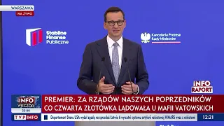 Konferencja prasowa podczas której wypowiada się Premier RP oraz minister finansów na temat budżetu