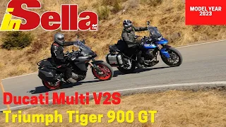 Ducati Multistrada V2S vs Triumph Tiger 900 GT Pro | Prova su strada crossover