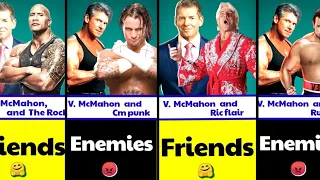 Real Life Friends and Enemies of Vince McMahon in Wwe || #wwe #smackdown