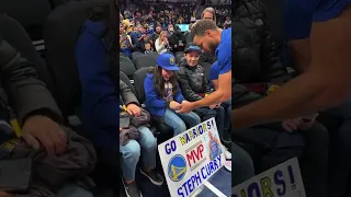 Steph Curry Makes Young Fan's Day 💙💛