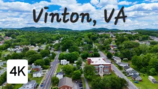 An Aerial Gimpse of Vinton, Virginia | 4K