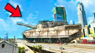 GTA 5 : I stole a GIANT Secret Tank from the Military!! MALAYALAM