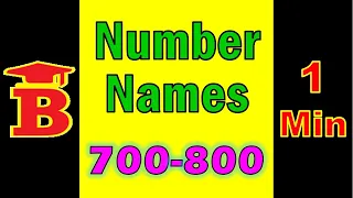 700 to 800 Numbers in English