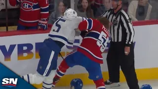 Maple Leafs' Ryan Reaves Steps Up To Fight Micheal Pezzetta In Response To Late Hit On David Kampf