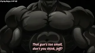 Sergio Oliva vs Jeff || Muscle vs Gun - amazing muscle worship anime || Baki (2018)