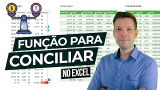 Função Conciliar Excel - Como Conciliar no Excel