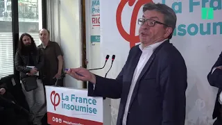 Jean-Luc Mélenchon, énervé après une question sur sa vie privée