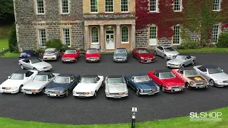 W113 Pagoda, R107 SL, R129 and R230 SL Tour Wales with SLSHOP 2021.