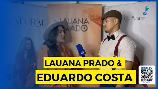 Bruno Sanntana entrevista Lauana Prado e Eduardo Costa na Festa da Polenta