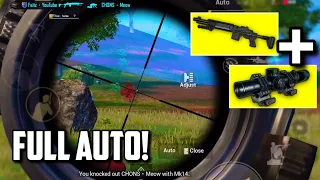 MK14 8x Scope FULL AUTO against a Squad! | PUBG Mobile