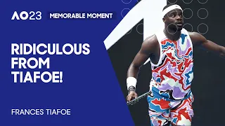 Tiafoe Hits the Cheekiest Shot You'll Ever See | Australian Open 2023