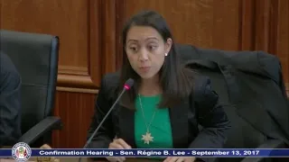 Confirmation Hearing - Regine B. Lee - September 13, 2017