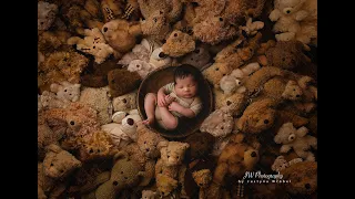 Teddy Bear Dreams Newborn Digital Background Tutorial in Photoshop