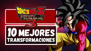 Las 10 Mejores Transformaciones de Dragon Ball Z Budokai Tenkaichi 3