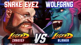 SF6 ▰ SNAKE EYEZ (Zangief) vs WOLFGANG (Blanka) ▰ High Level Gameplay