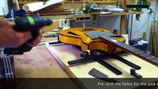 Archtop guitar making course (14): Stringing up