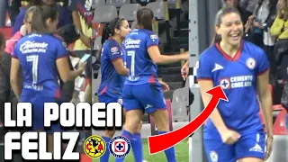 Norma Palafox de: M0LESTA a FELIZ - América vs Cruz Azul Femenil