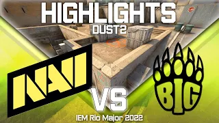 NAVI vs BIG - DUST2 (map 2) - IEM Rio Major 2022 | CSGO | HIGHLIGHTS