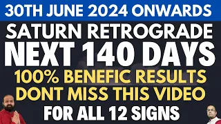 Saturn Retrograde from June 30th: Good News & Positivity for All 12 Zodiac Signs! #saturn2024 #shani