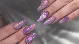 Purple Unicorn Nails | Acrylic Nails | Nail Art