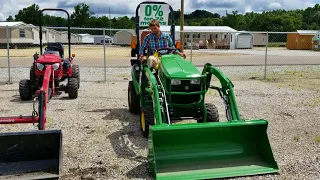 Comparison of a John Deere Tractor and Mahindra