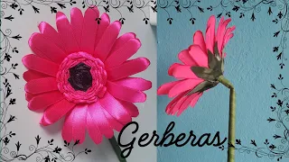 Como hacer GERBERAS con cinta