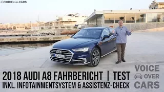 2018 Audi A8 Fahrbericht Test Review Tech Check Infotainment Voice over Cars - A8 kurz / lang / W12