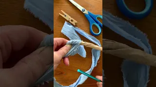 How to begin a coiled basket with paper bag cord