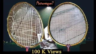 How to string Badminton racket at home | Badminton| Easy way| Using hand | Picturesque_7| P_7 |