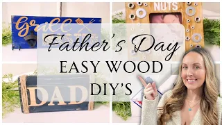 Easy WOOD Father's Day gift ideas - DIY quick and easy father's day crafts