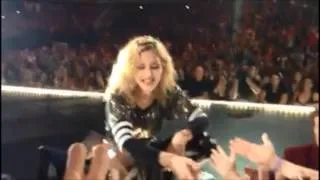 Madonna Gets Pulled To The Floor - MDNA Dallas Sunday 21 October