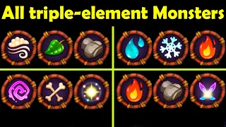 All triple-element Monsters (My Singing Monsters) 4k