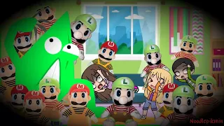 Nace and Friends React to Mario Reacts to Bootleg Mario Toys ft  Luigi (Gacha Club)