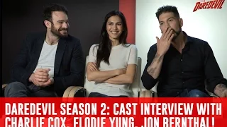 Daredevil Season 2: Cast Interview w/ Charlie Cox, Elodie Yung, Jon Bernthal [Netflix TV Series]