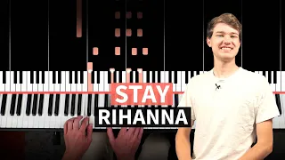 Stay - Rihanna & Mikky Ekko - EASY PIANO TUTORIAL (accompaniment with chords)