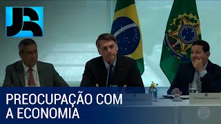 Em trecho da reunião ministerial, Bolsonaro demonstra preocupação com crise econômica do coronavírus