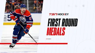 Biron hands out his medals for the first round of the NHL playoffs