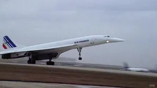 Air France Concorde - First Commercial Takeoff 1976