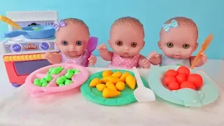 Куклы Пупсики Кушают Разноцветное Play-Doh. Открываем сюрпризы Фиксики и Маша и Медведь Зырики ТВ