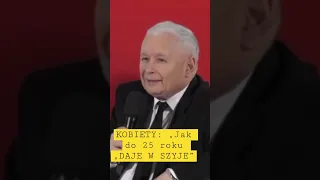 Kaczyński twierdzi, że młode Polki „DAJĄ WSZYJĘ” i dlatego nie mają dzieci❗️🤬