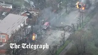 Ukraine war: Aerial footage released by Azov Regiment appears to show street battle in Mariupol