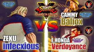 SFV CE 👊🏻 infecxious (Zeku) vs Baliox (Cammy) & Verdoyance (E.Honda) [season 5]